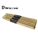 Baquetas para bateria 2B D’Groove ponta de madeira (A revolução do marfim) 6 pares + 1 par