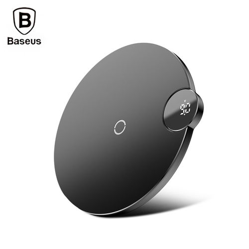 Baseus Bswc - P21 Digital Led Display Wireless Charging Pad Fast Charger Black
