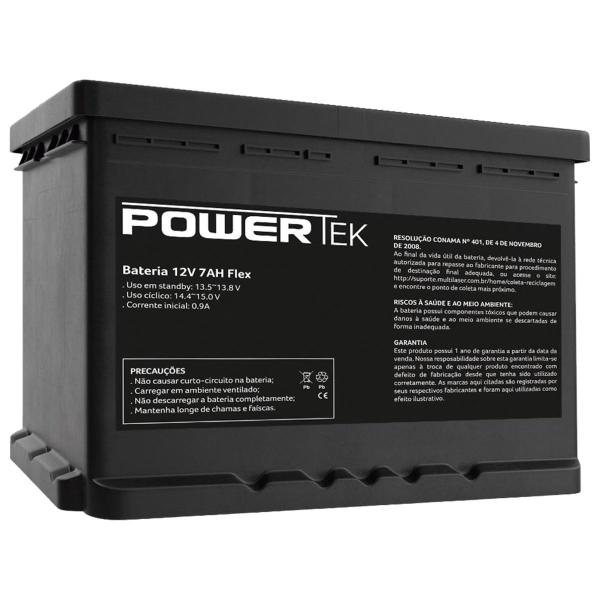 Bateria 12v 7ah Flex En012 - Powertek