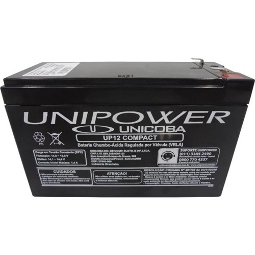 Bateria 12v 7AH Up12 Compact Unipower