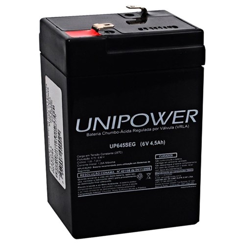 Bateria 6V 4,5A Up645seg - Unipower