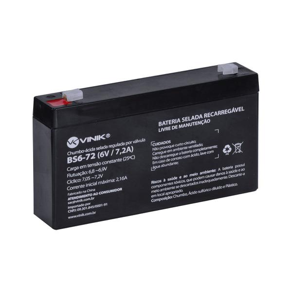 Bateria 6V 7,2A Selada VLCA - BS6-72 - eu Quero Eletro