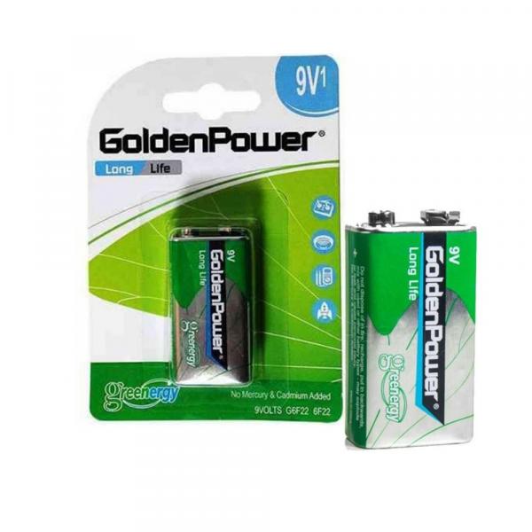 Bateria 9 Volts - Golden Power G6f22bc1 (cartela 1 Unidade)