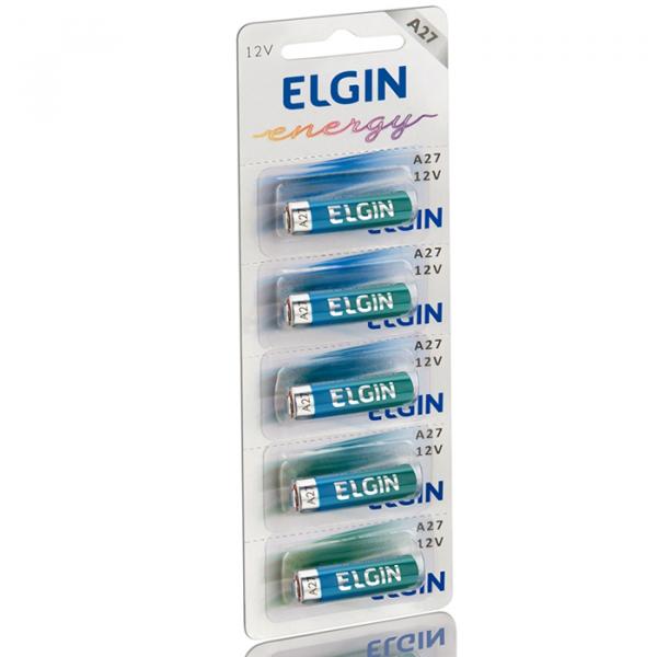 Bateria Alcalina A27 12V Blister com 5 Peças - Elgin - Elgin