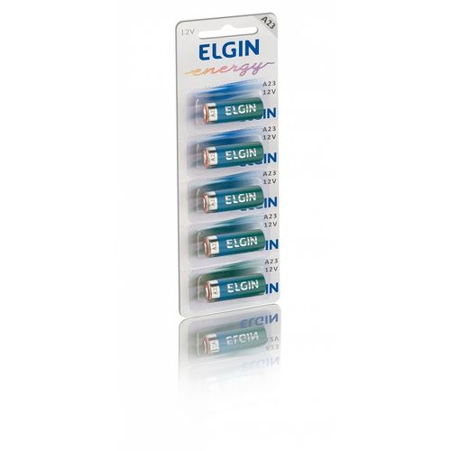 Bateria Alcalina Elgin A23 12 Volts Cartela com 5 Unidades
