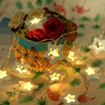 Bateria Alimentado De Madeira Estrela Led String Fada Luz Decoração Do Natal Lâmpada