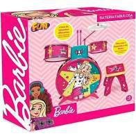 Bateria Barbie Infantil com Banquinho 7293-1 Barão - Barao