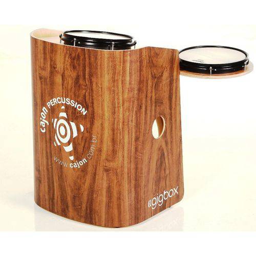 Bateria Cajón Percussion Gig Box Gb-im Imbuia Mini Bateria Cajón Kit Compacto