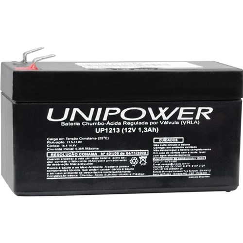 Bateria Chumbo-ácida Selada 12v/1.3a Up1213 Unipower