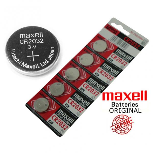 Bateria CR2032 3V C/ 5 Unidades - Maxell Micro Lithium