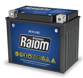 Bateria de Moto Raiom Ytx12-bs 10ah 12v Selada (Rtx10-bs)