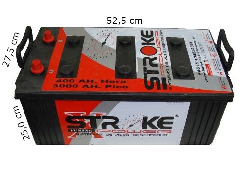 Bateria de Som Stroke Power 400ah/hora e 3000ah/pico