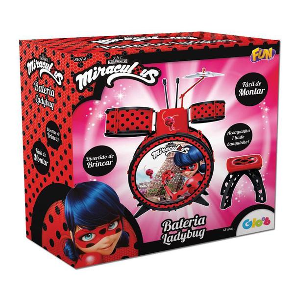 Bateria Infantil - Miraculous - Ladybug - Barão Toys