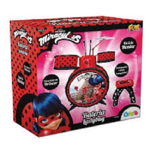 Bateria Infantil - Miraculous - Ladybug - Fun