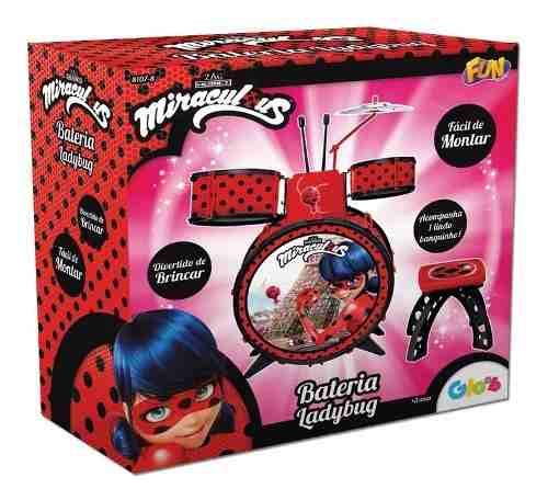 Bateria Infantil - Miraculous - Ladybug - Fun