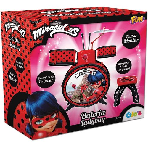 Bateria Infantil Miraculous Ladybug - Fun