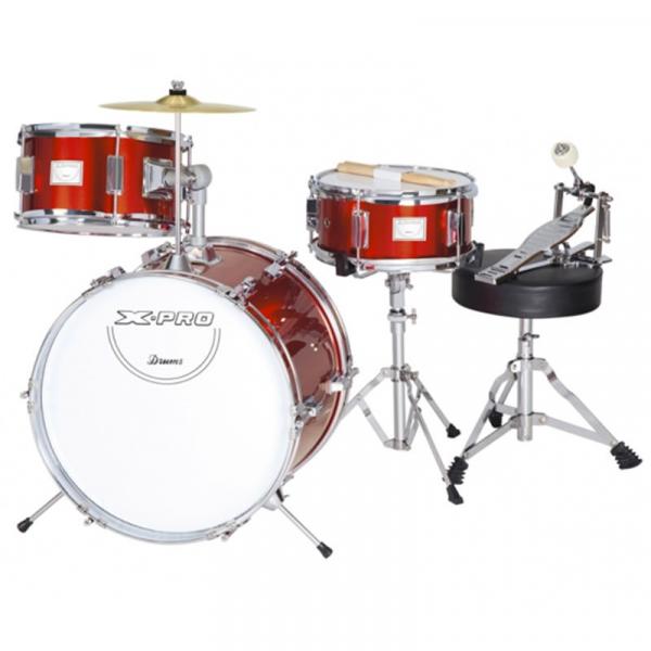 Bateria Infantil para Aprendizagem Vermelha X-Pro Drums