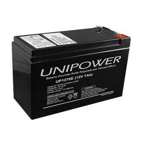 Bateria Interna Selada 12 Volts 7 Ah Unipower Up1270e