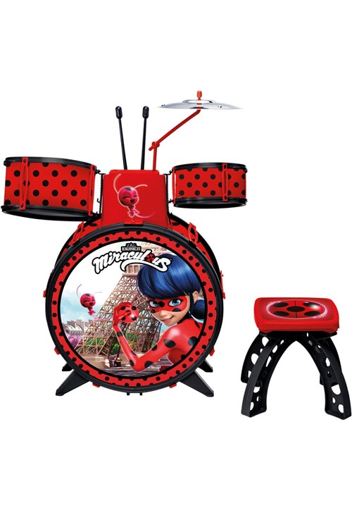 Bateria Miraculous Ladybug Infantil Fun Divirta-Se