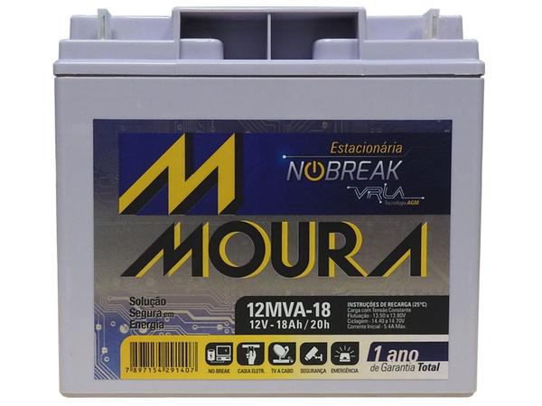 Bateria Moura 12mva-18 Estacionaria Nobreak Selada 12v 18ah