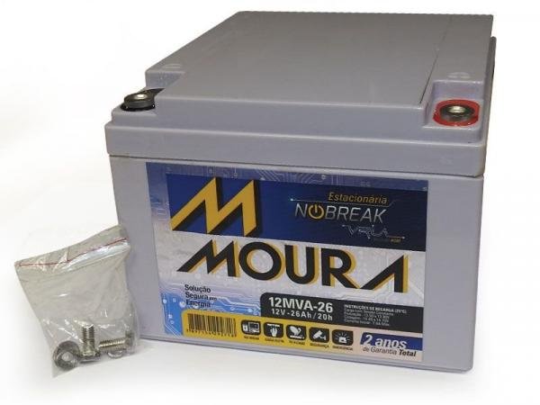 Bateria Moura Centrium ENERGY 12MVA-26 Estacionaria Nobreak 12V 26AH