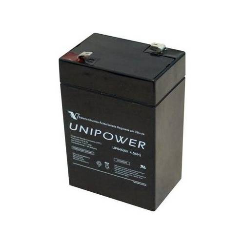 Bateria Multiuso Up645 6v 4,5a Selada Unipower