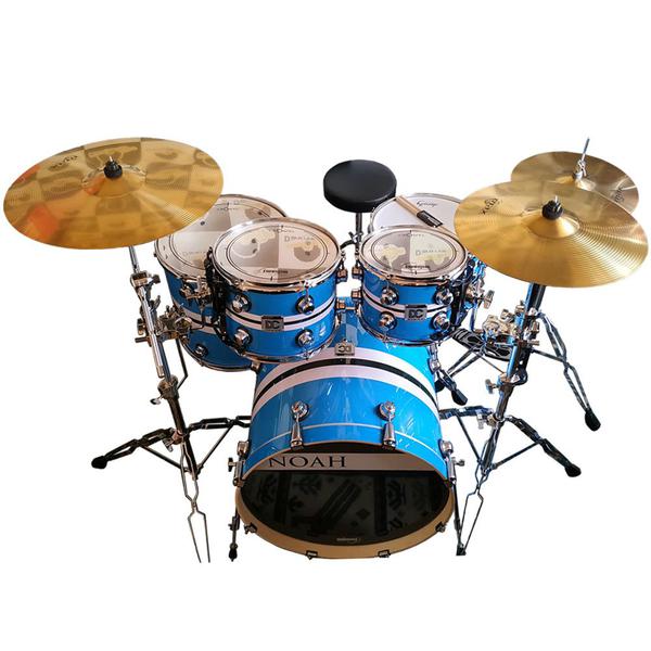 Bateria Noah DC Series - Completa (Blue Striped) Bumbo 22 - Noah Drums