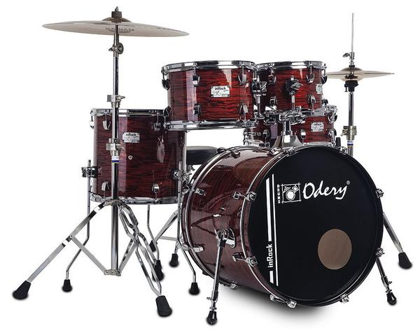 Bateria Odery InRock Series (bumbo 22) com Ferragens - Cor Bloody Tiger