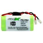 Bateria p/ Telefone sem fio FX-70U 2.4v 600Mah Flex