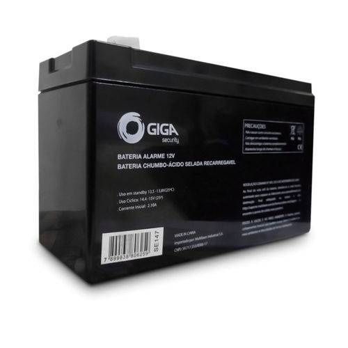 Bateria para Alarme e Cerca Eletrica 12v - Gs0077 - Giga