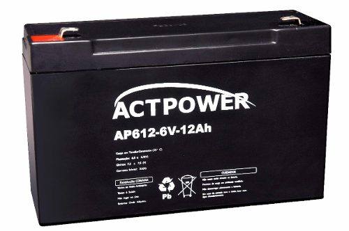 Bateria Selada 12ah 6v Tecnologia Vrla / Agm - Act Power
