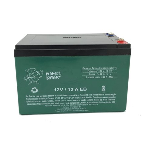 Bateria Selada 12V 12A Ciclo Profundo Planet Battery