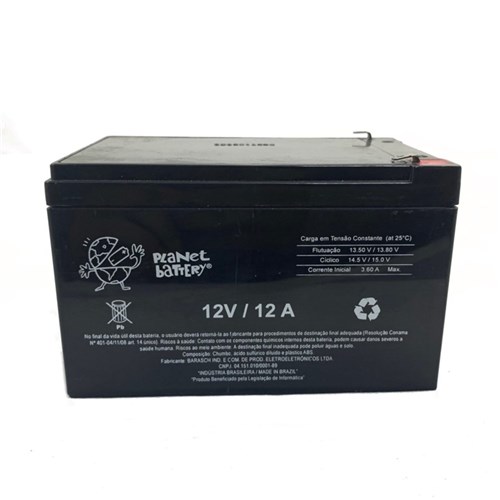 Bateria Selada 12V 12A Planet Battery