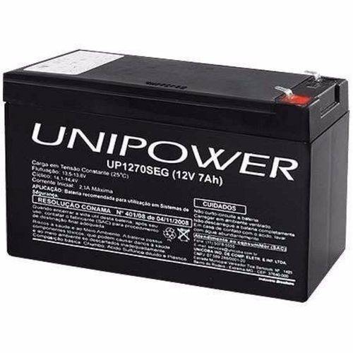 Bateria Selada 12v 7ah para Segurança Up1270seg - Unipower
