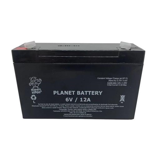 Bateria Selada 6v 12a Recarregável Planet Battery