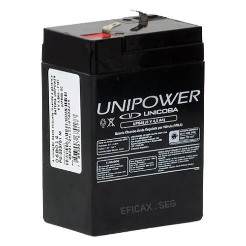 Bateria Selada 6v 4,5ah Unipower Modelo Up645seg