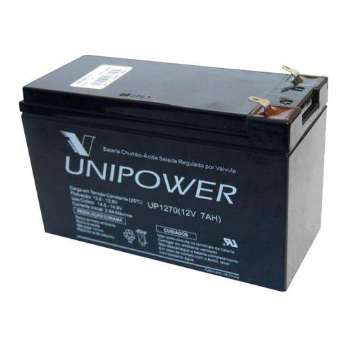 Bateria Selada Chumbo Ácido Up1270 12v 7a Unipower