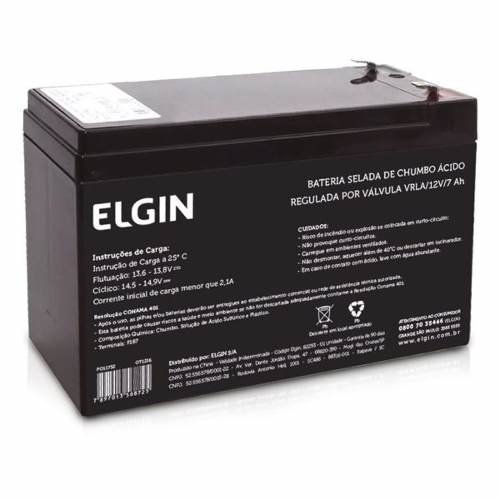 Bateria Selada Elgin 12V 7,0Ah | Nobreak e Cerca Elétrica