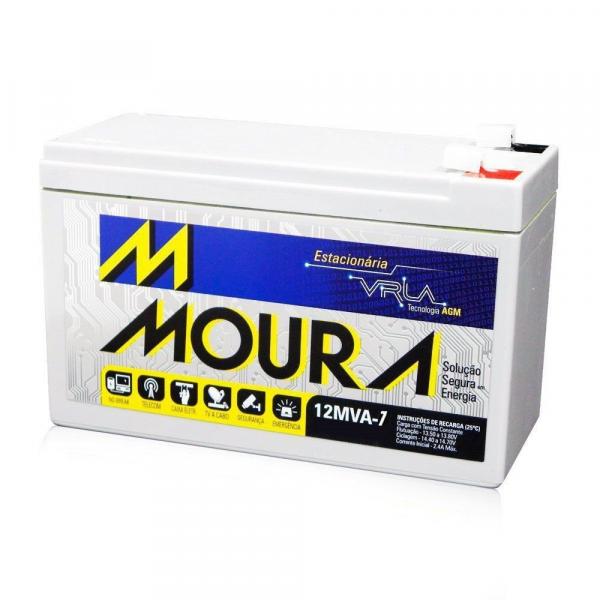 Bateria Selada Estacionária Moura 12V 7A VRLA Nobreak - Baterias Moura