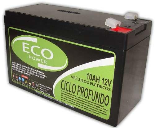 Bateria Selada Gel 10ah 12v Alarme, Bike Elétrica, Nobreak - Eco Power
