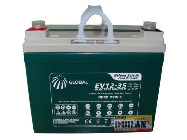 Bateria Selada Global 12v 35ah - Ev 12-35 - Bike Elétrica
