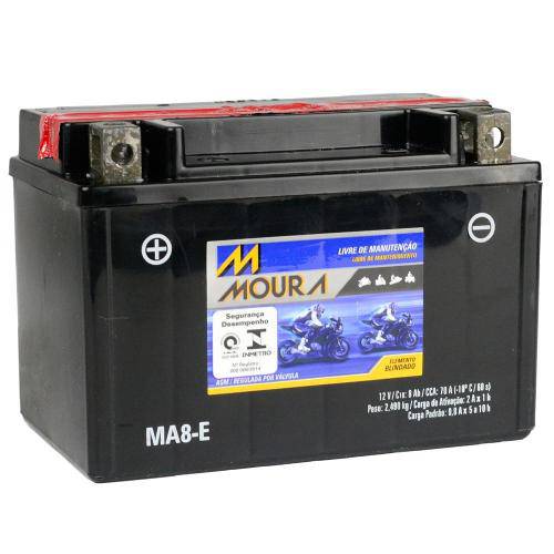 Bateria Selada Moura 8ah Dafra Laser 150 Ma8-Ei