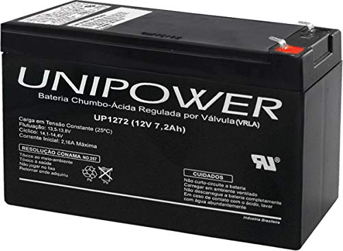 Bateria Selada para Alarme Nobreak 12V 7.2A Up1272 Unipower