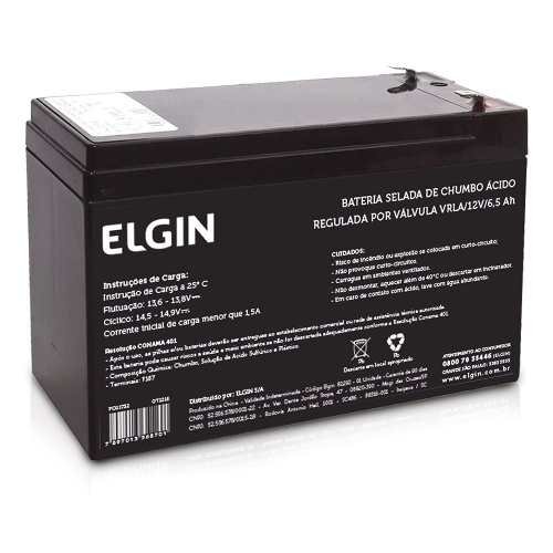 Bateria Selada Recarregável 12V 6.50Ah Elgin | Motor Eletrico