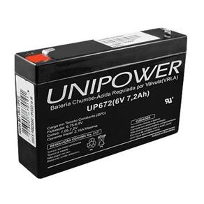 Bateria Selada Unipower UP672 6v 7,2ah