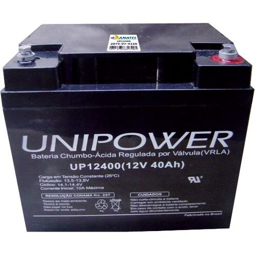 Bateria Selada UP12400 12V/40A Unipower