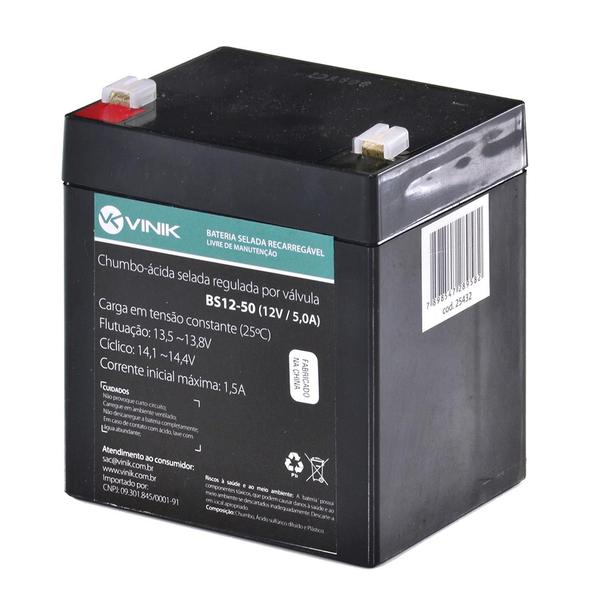 Bateria Selada VLCA 12V 5A BS12-50 - Vinik