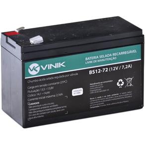 Bateria Selada Vlca 12V 7,2A Bs12-72 Vinik