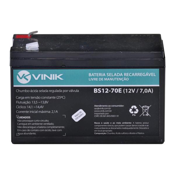Bateria Selada Vlca 12V 7Ah 2.1A Bs12-70e Vinik