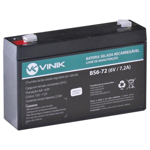 Bateria Selada Vlca 6V 7.2A BS6-72 Vinik